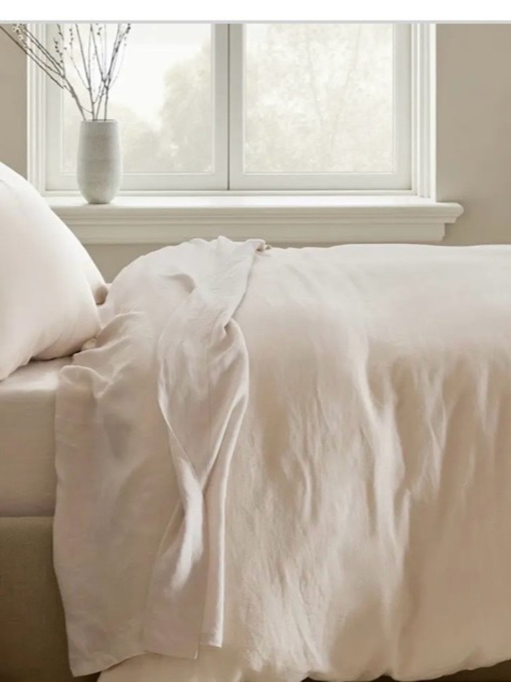 New Quince European Linen Duvet Cover Set in Sand King/California King
